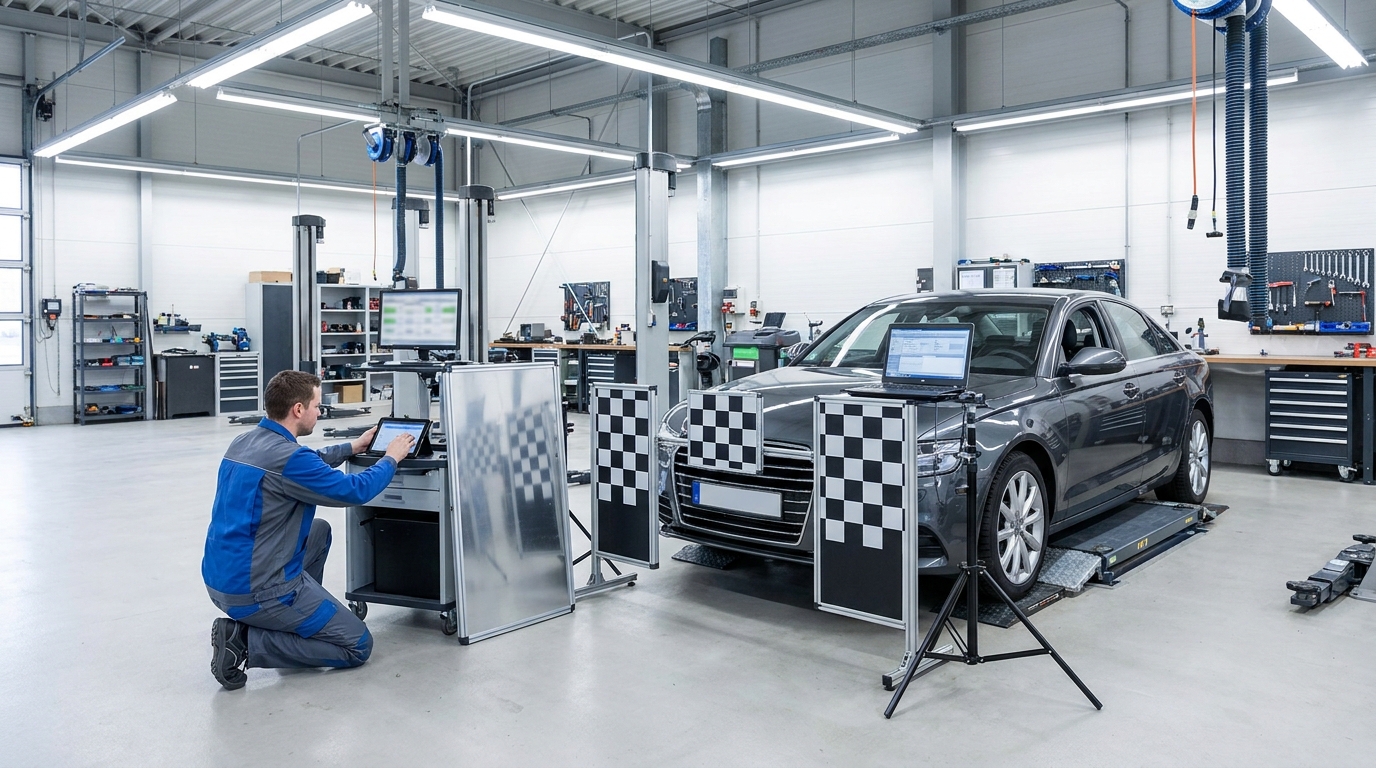 Advanced driver assistance systems being calibrated after vehicle repair