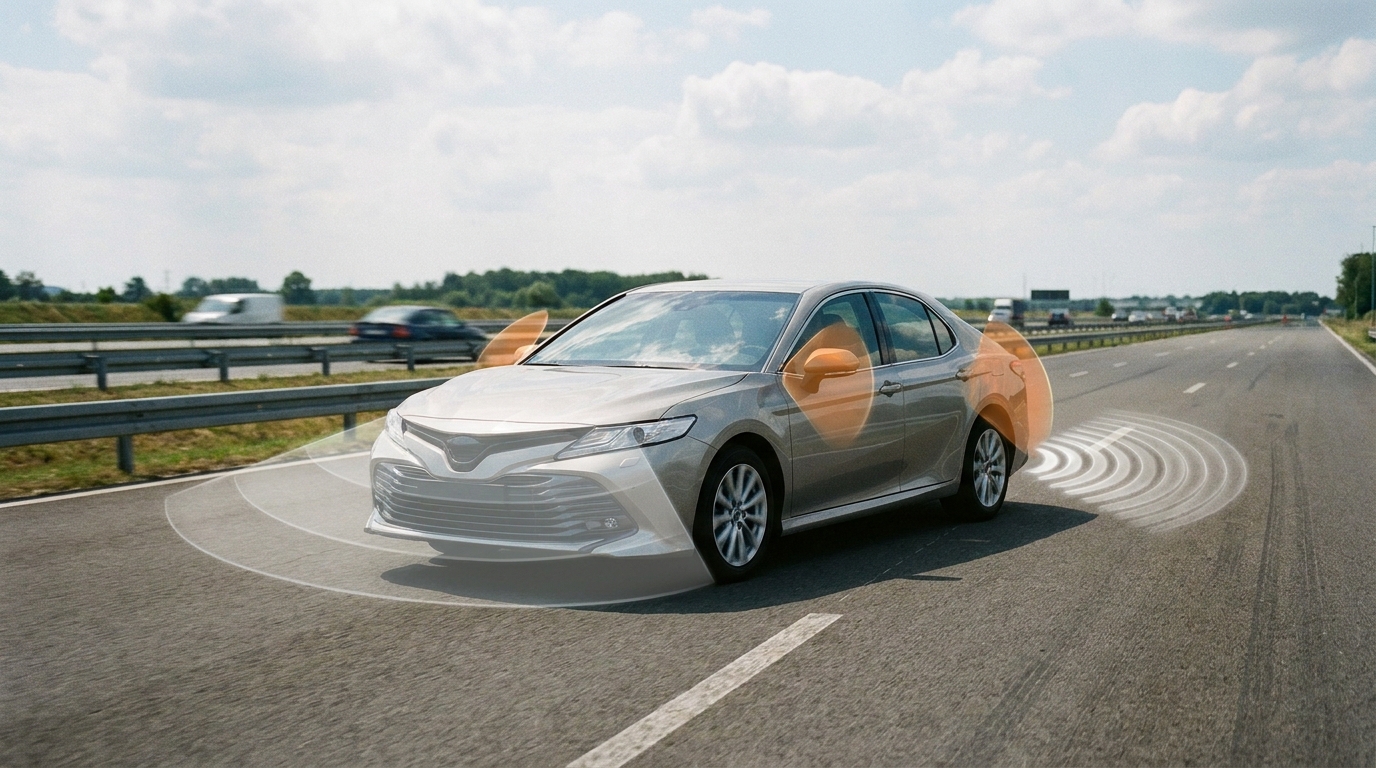 Advanced driver assistance systems using cameras and radar for automatic braking and blind spot detection